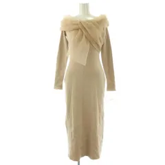 フレイアイディー FRAY I.D 25SS オフショルコンビリボンリブニットワンピース 長袖 ロング 1 ピンク /NR ■OS ■SH