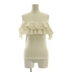 スナイデル SNIDEL 24SS フリルニットプルオーバー セーター ノースリーブ F 白 ホワイト /SS ■OS ■SH