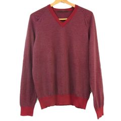 ルイヴィトン カシミヤ混 LVロゴ バイカラー Vネック カーディガン L
