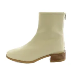 イーボル EVOL センターシーム ショートブーツ スクエアトゥ 22.5cm オフホワイト /MI ■OS