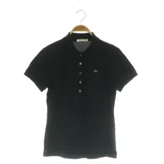ラコステ LACOSTE スリムフィット ストレッチ ポロシャツ 半袖 38 ブラック /MY ■OS