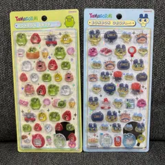 正規品 たまごっち まめっち くちぱっち ボンボンドロップシール ボンボンドロップシール ぷっくり 立体 クリア