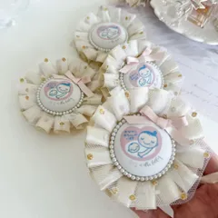 マタニティマーク　ロゼット　キーホルダー　大人可愛い　上品