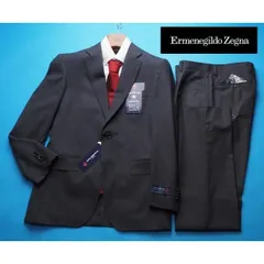 新品17.3万円 大手百貨店扱い 春夏『Ermenegildo Zegna ゼニア COOL EFFECT 伊製生地』ウール100% ストライプ スーツA6濃灰(H) 1508251