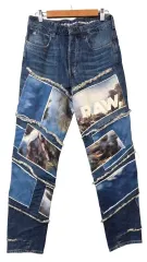 G-Star プリンティング デニム パッチワーク ズボン / ユニセックス (DP 用 / タグなし)