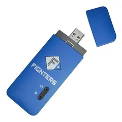 【ecoco】1年間 ギガ 付 USB型 スティック Wi-Fi 契約不要 月額費用無し バッテリー レス ギガ リチャージ 可能 (日本ハムファイターズモデル, 10GB/365日)