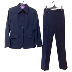 RE332 【美品】PS Paul Smith　ピーエスポールスミス　パンツスーツ　セットアップ　紺　ネイビー　レディース　サイズ40 サイズ38  オシャレ　定番　リクルート　上品