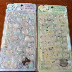 二枚セット　海外製　シマエナガ　 うるちゅるポップシール ボンボンドロップシール好きにも