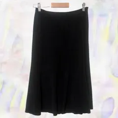 DESVISIO　デヴィジオ　フレアスカート　ブラック　レディース　マーメイド　人工皮革　スエード　42サイズ　LL　XL　通勤　オフィス