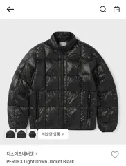 L ディスイズネバーザット パーテックス ライト ダウン ブラック