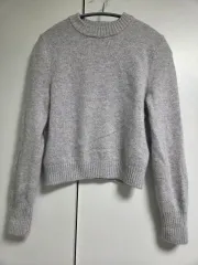 MUSINSA ムシンサ スタンダード レディース アンゴラ グレー クロップド ニット XS