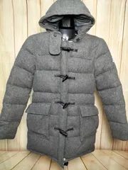 Cape Heights / ケープハイツ ウール調 ダウン ダッフルコート フーデッド グレー S