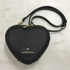 02w22235 サマンサベガ Samantha Vega  ミニハート型バッグ  ブラック  中国製 レディース  ショルダーバッグ  【中古品】