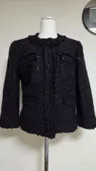 マイケルコース ブラック ツイード ジャケット 55-66