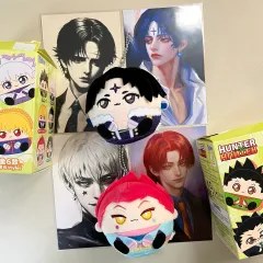 まとめ) HUNTER×HUNTER クロロ ヒソカ ぬいぐるみセット nullset おまんじゅうぬいぐるみ プチフレーム