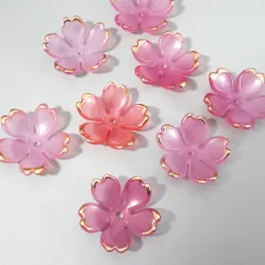 ＊15個＊ フラワー ビーズキャップ 桜 18x19mm フラワーキャップ アクリル 花 パーツ bc101