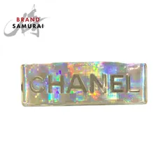 美品 CHANEL シャネル ロゴ シルバー オーロラ プラスチック/メッキ バレッタ ヘアアクセサリー 97P刻印 レディース 506069【中古】