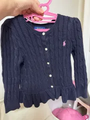 ポロ ラルフローレン ネイビー カーディガン ガールズ 4/4T