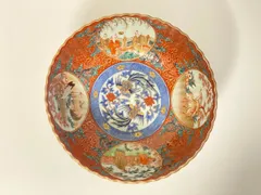 【TK247】古伊万里　大鉢　金襴手　金彩　色絵　人物花鳥図　有田焼 伊万里焼 染付 飾鉢 盛鉢 伝統工芸 骨董 美術品 インテリア 雑貨