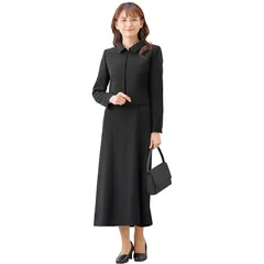 レディース ブラックフォーマル 喪服 礼服 ロング丈 アンサンブル m453-09 0