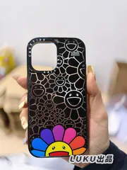 MagSafe対応 人気 村上隆 フラワー iPhoneケース 鏡面 CASETiFY 耐衝撃 ケースティファイ スマホケース iPhone17/17Pro/16Pro/16/15/14/13/12 多機種対応