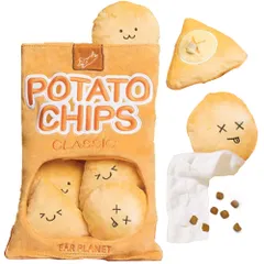 【人気商品】- - 噛むおもちゃ - - 嗅覚 おやつパズル (袋と 採餌本能を刺激 楽しいおもちゃ 犬の知育、耳触りの良い音で知能を刺激します 犬用おもちゃ ポテトチップ) ぬいぐるみ 音が鳴る YEPPUPPY