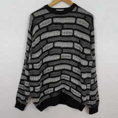 PELO ペロ ニット 総柄 ブラック メンズ 古着 レトロ アメカジ ストリート