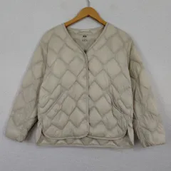 UNIQLO ユニクロ ウルトラライトダウンジャケット キルティング オフホワイト Sサイズ レディース 古着 シンプル カジュアル
