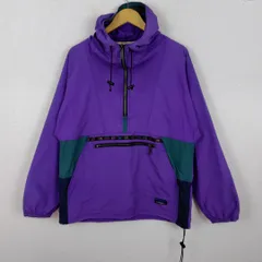 90s L.L.Bean エルエルビーン アノラックパーカー ハーフジップ パープル Mサイズ メンズ 古着 アウトドア アメカジ