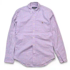 RALPH LAUREN ラルフローレン カラーポニー刺繍 ボタンダウンシャツ ストレッチオックスフォード サイズM ピンク メンズ