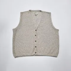 90S ヴィンテージ EDDIE BAUER ニット ベスト - L エディー・バウアー