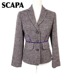 【美品】 SCAPA テーラードジャケット 38 パープル ウエスト紫ライン
