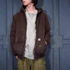 USA VINTAGE Carhartt HOODIE ZIP UP DUCK BLOUSON/アメリカ古着カーハートフーディジップアップダックブルゾン（アクティブジャケット）