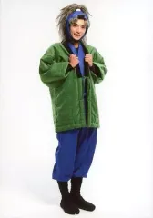 【中古】生写真(男性) 栗原大河(竹谷八左ヱ門)/全身・衣装青緑・両手服・体斜め右向き・背景白・キャラクターショット/「ミュージカル 忍たま乱太郎 第8弾 がんばれ五年生!技あり、術あり、初忍務!!」ブロマイド