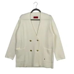 Roberta di Camerino カーディガン ロゴボタン M ホワイト