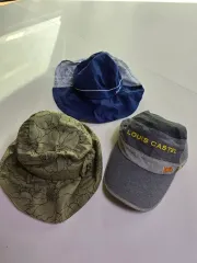 エレガントレディースハットとベースボールキャップ、アドベンチャーハット3個まとめ