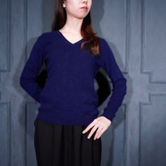 eleven2nd Vネックリネンセーター　ニット 長袖 インクブルー eleven2nd Vネックリネンセーター ニット 長袖 インクブルー - メルカリ