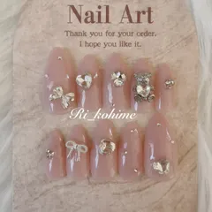 ネイルチップ　現品　フレンチガーリー　ちゅるん　ニュアンス　バレエコア　ワンホン　韓国　メンカラ　推しネイル　y2k  夢かわ　ツイード　バレエコア　クマ　くま　アニマル　動物　ほっこりネイル