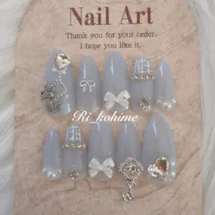 ネイルチップ　現品　フレンチガーリー　ちゅるん　ニュアンス　バレエコア　ワンホン　韓国　メンカラ　推しネイル　y2k  夢かわ　ツイード　バレエコア　くすみブルー　ねこ