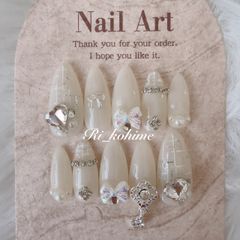 ネイルチップ 現品 フレンチガーリー ちゅるん ニュアンス バレエコア