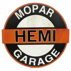 ダイカット エンボス メタルサイン MOPAR HEMI GARAGE モパー ブリキ看板 ガレージ 装飾 車 看板 アメリカン雑貨