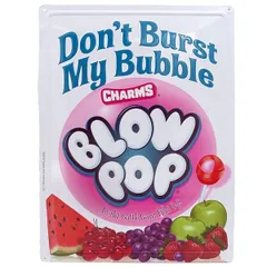 エンボス メタルサイン BLOW POP Don't Burst My Bubble ブローポップ ブリキ看板 看板 装飾 雑貨 アメリカン雑貨