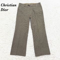 クリスチャンディオールスポーツ チェック柄スラックスパンツ