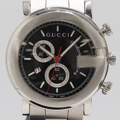 保/箱付 稼働 グッチ チェンジベゼル 11/12.2 QZ ホワイト文字盤