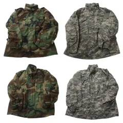 古着卸 まとめ売り 米軍実物 M-65 ジャケット 4th ミリタリー 4枚セット (メンズ M ) ウッドランド デジカモ 中古 古着 ND4142