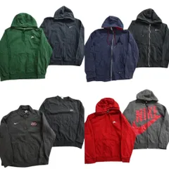 古着卸 まとめ売り ナイキ NIKE スウェット 8枚セット (メンズ L ) ハーフジップ フーディー クルーネック スウォッシュロゴ 中古 ND4195