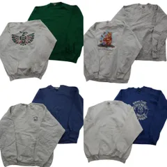 古着卸 まとめ売り USA製 スウェット 8枚セット (メンズ XL ) チャンピオン ディズニー プーさん キャラクター 中古 古着 ND4224