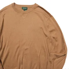 00's 10's ORVIS オービス コットン×シルク×カシミア クルーネック ニットセーター (L) キャメル系 前V 薄手 00年代  アメリカ古着 USED ビンテージ ヴィンテージ