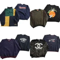 古着卸 まとめ売り カラー スウェット 8枚セット (メンズ L ) ハーフジップ スタンドカラー ワンポイント 中古 古着 ND4384