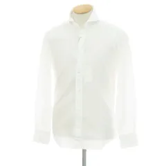 【新品】フィナモレ Finamore SERGIO Super Light Cotton カッタウェイシャツ ホワイト【サイズXS】【メンズ】